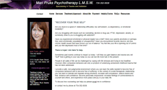 Desktop Screenshot of mariprukspsychotherapy.com